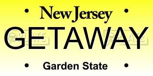 GETAWAY New Jersey License Plate