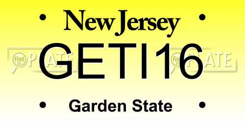 GETI16 New Jersey License Plate