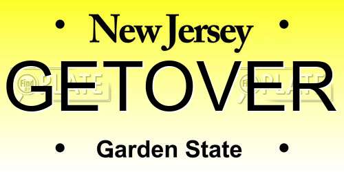 GETOVER New Jersey License Plate
