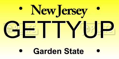 GETTYUP New Jersey License Plate