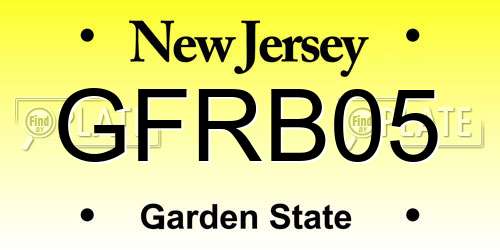 GFRB05 New Jersey License Plate