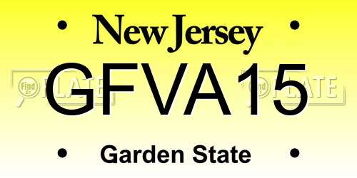 GFVA15 New Jersey License Plate