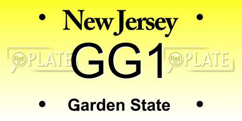 GG1 New Jersey License Plate