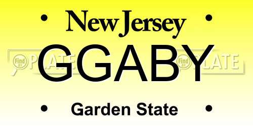GGABY New Jersey License Plate