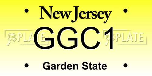 GGC1 New Jersey License Plate