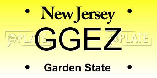 GGEZ New Jersey License Plate
