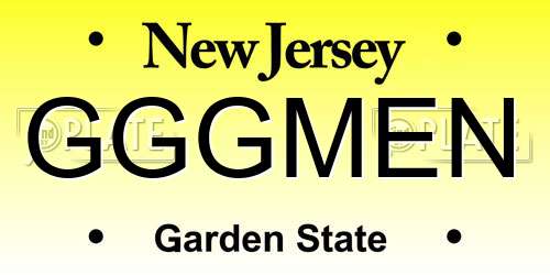 GGGMEN New Jersey License Plate