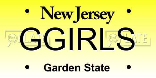 GGIRLS New Jersey License Plate