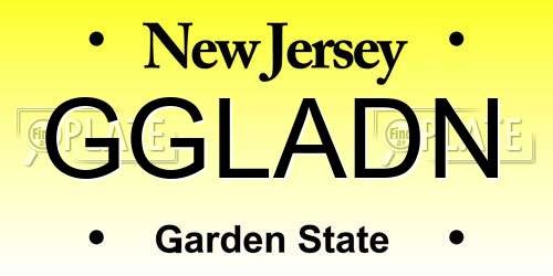 GGLADN New Jersey License Plate