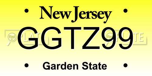 GGTZ99 New Jersey License Plate