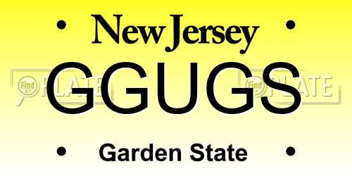 GGUGS New Jersey License Plate