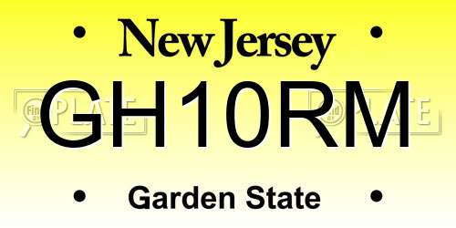 GH10RM New Jersey License Plate