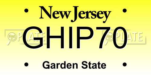 GHIP70 New Jersey License Plate