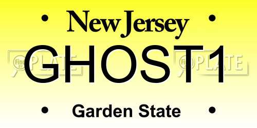 GHOST1 New Jersey License Plate