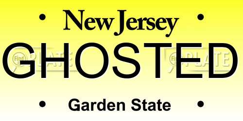 GHOSTED New Jersey License Plate