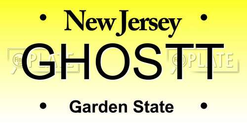 GHOSTT New Jersey License Plate