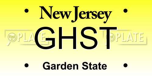 GHST New Jersey License Plate