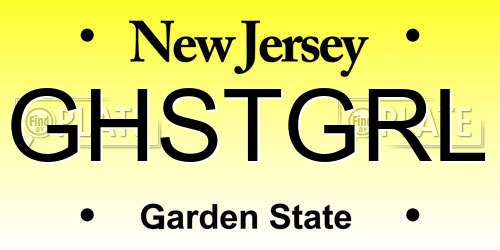GHSTGRL New Jersey License Plate