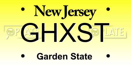 GHXST New Jersey License Plate
