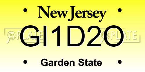 GI1D2O New Jersey License Plate