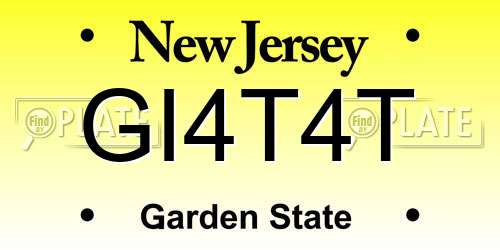 GI4T4T New Jersey License Plate
