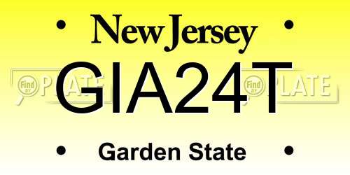 GIA24T New Jersey License Plate