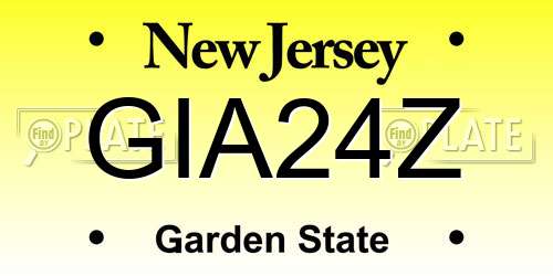 GIA24Z New Jersey License Plate