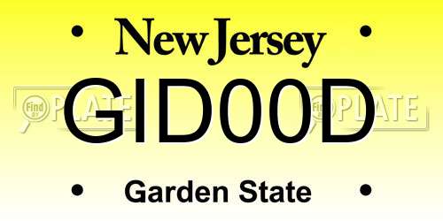GID00D New Jersey License Plate
