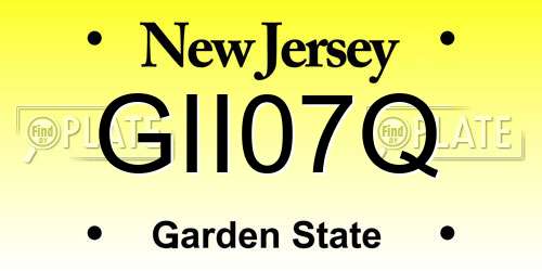 GII07Q New Jersey License Plate