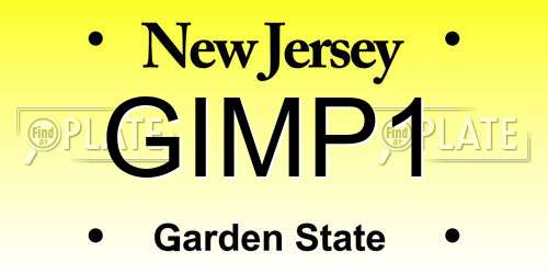 GIMP1 New Jersey License Plate