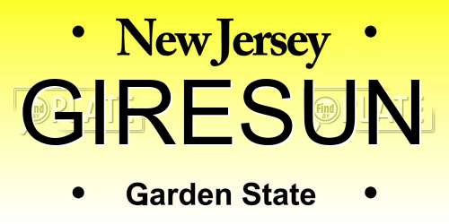 GIRESUN New Jersey License Plate