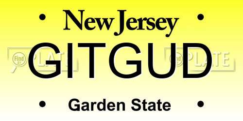 GITGUD New Jersey License Plate