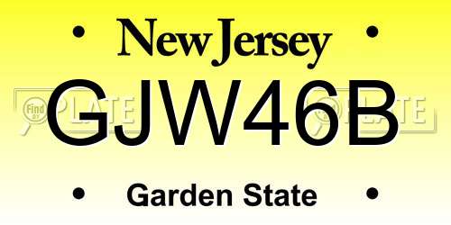 GJW46B New Jersey License Plate