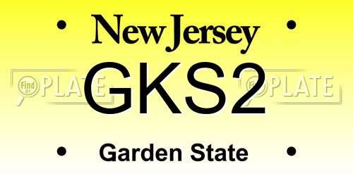 GKS2 New Jersey License Plate
