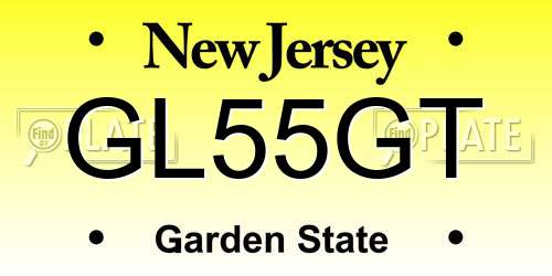 GL55GT New Jersey License Plate