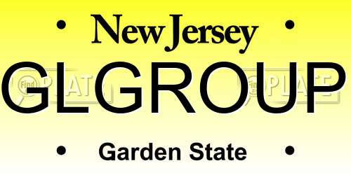 GLGROUP New Jersey License Plate