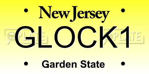 GLOCK1 New Jersey License Plate