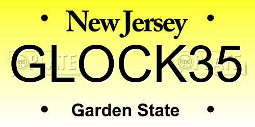 GLOCK35 New Jersey License Plate