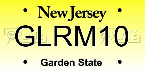 GLRM10 New Jersey License Plate