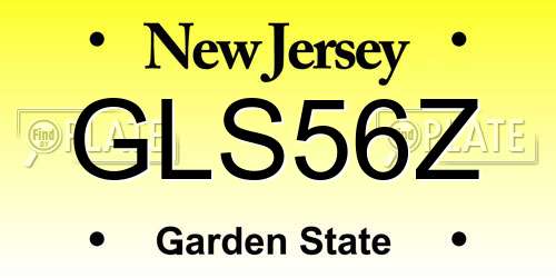 GLS56Z New Jersey License Plate