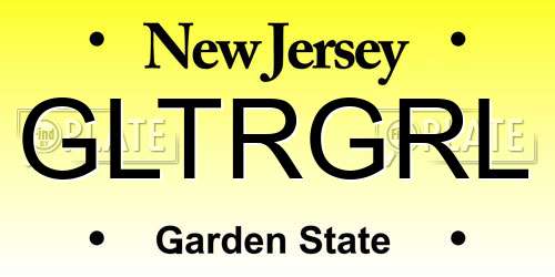 GLTRGRL New Jersey License Plate