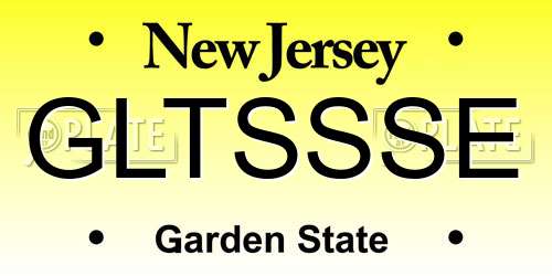 GLTSSSE New Jersey License Plate