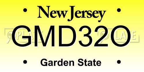 GMD32O New Jersey License Plate