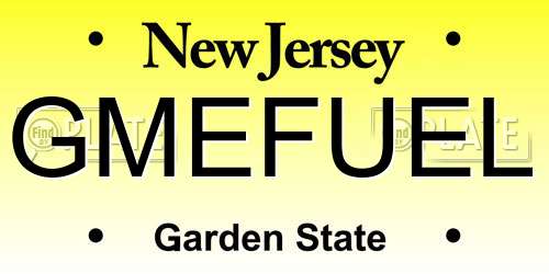 GMEFUEL New Jersey License Plate