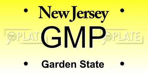 GMP New Jersey License Plate