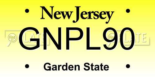 GNPL90 New Jersey License Plate