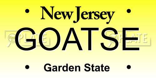 GOATSE New Jersey License Plate