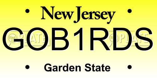 GOB1RDS New Jersey License Plate