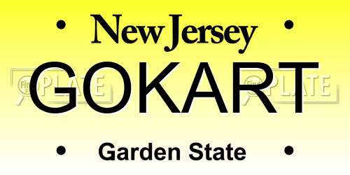 GOKART New Jersey License Plate