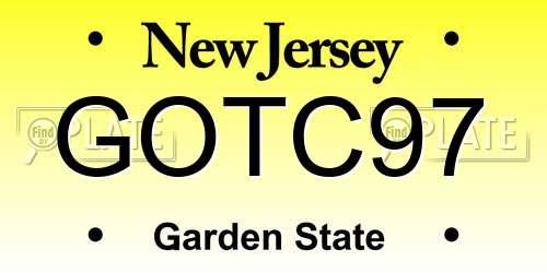 GOTC97 New Jersey License Plate